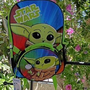 Star Wars Green and Blue Baby Yoda Backpack Set